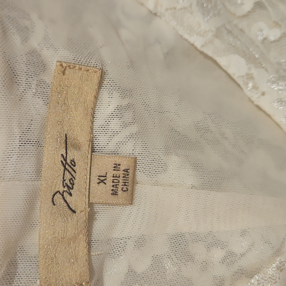 Motto Lace Top Shirt V-neck 3/4 Sleeves Womens XL - Picture 4 of 5